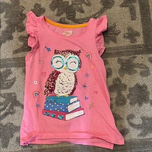 Pink Owl Graphic Kids Shirt